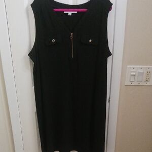 Chic Black Sleeveless Midi Dress